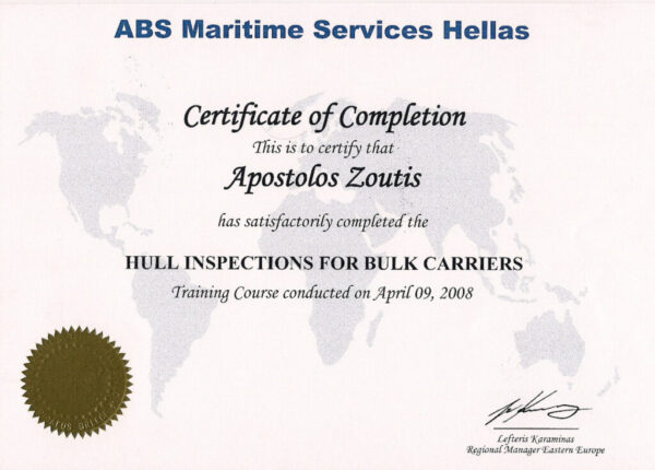 ABS Certificate for Cargo